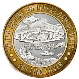 .999 Fine Silver Edgewater Laughlin, Nevada $10 Limited Edition Gaming Token