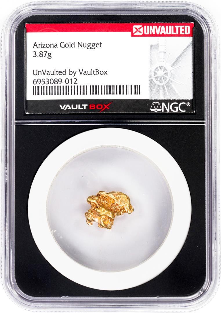 3.87 Gram Arizona Gold Nugget NGC Vaultbox Unvaulted