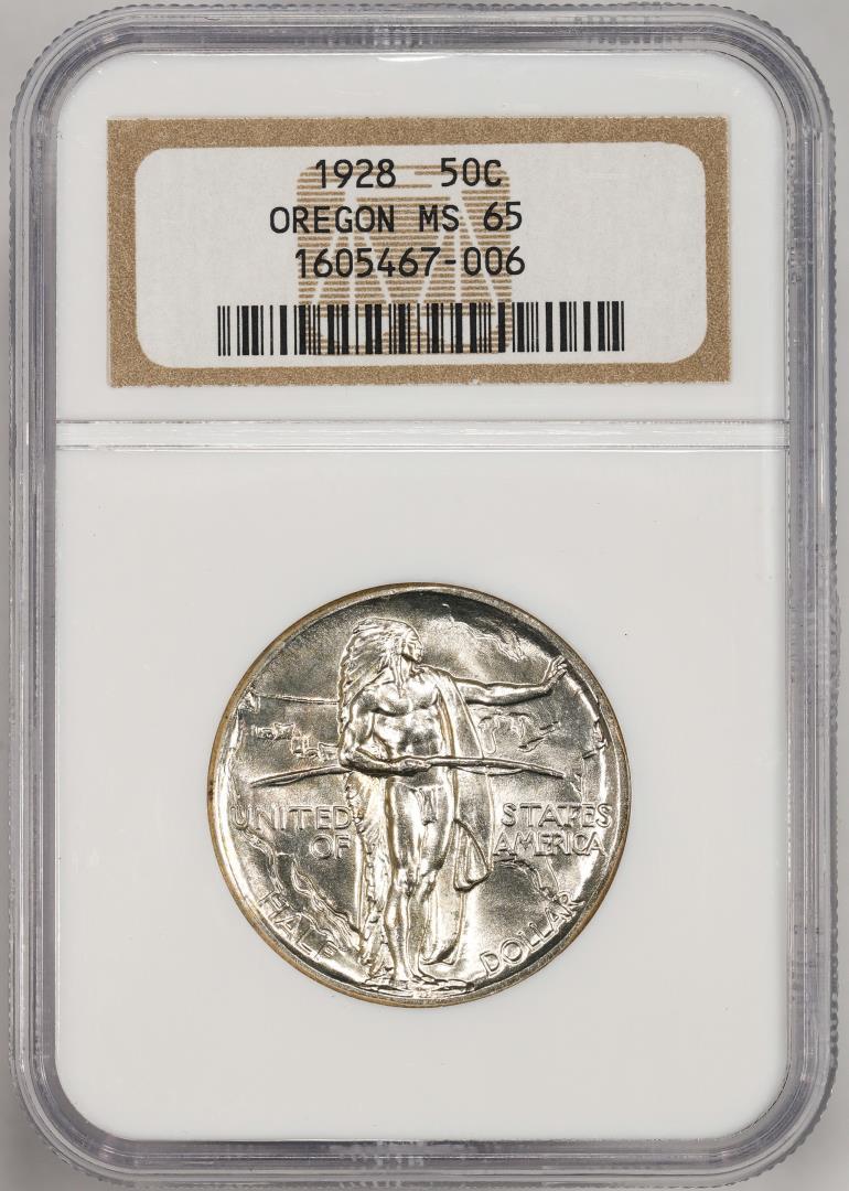 1928 Oregon Trail Commemorative Half Dollar Coin NGC MS65