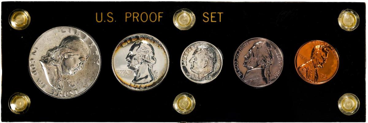 1961 (5) Coin Proof Set Amazing Toning