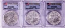 Lot of 1999-2001 $1 American Silver Eagle Coins PCGS MS68 First Strike