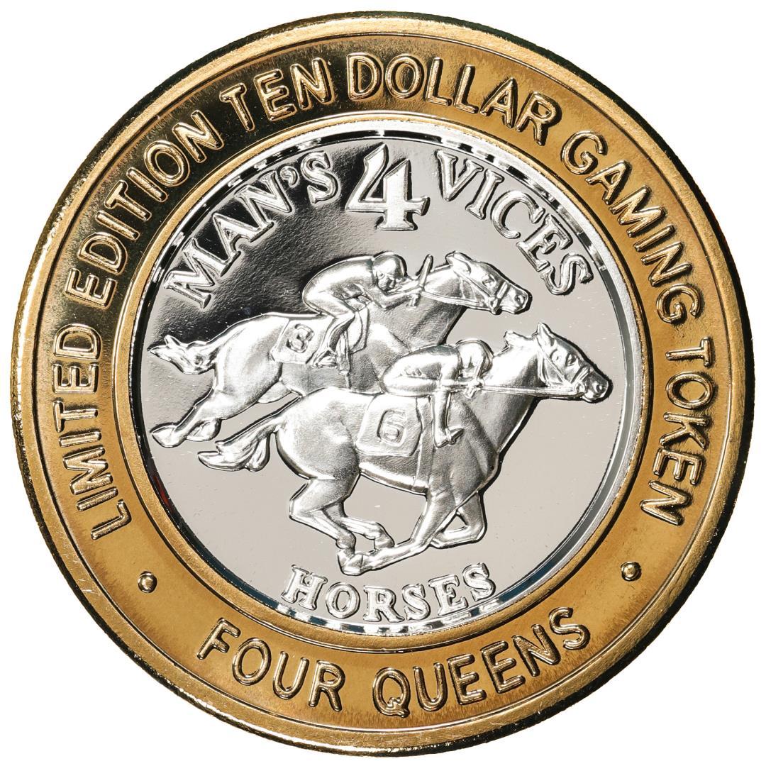 .999 Silver Four Queens Casino Hotel Las Vegas $10 Limited Edition Gaming Token