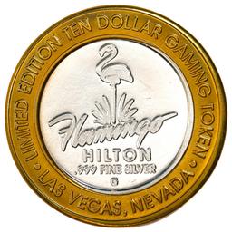 .999 Silver Flamingo Hilton Las Vegas, Nevada $10 Casino Limited Edition Gaming Token