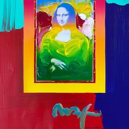 Peter Max "Mona Lisa" Original Mixed Media on Paper