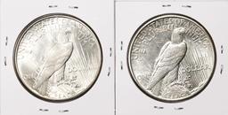 Set of 1934 & 1934-D $1 Peace Silver Dollar Coins