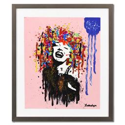 Rovenskaya "Marilyn Monroe is Happy" Original Mixed Media on Paper