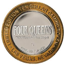 .999 Silver Four Queens Casino Hotel Las Vegas $10 Limited Edition Gaming Token