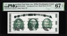 Circa 1970's Washington Center Giori Test Note PMG Superb Gem Uncirculated 67EPQ