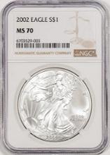 2002 $1 American Silver Eagle Coin NGC MS70