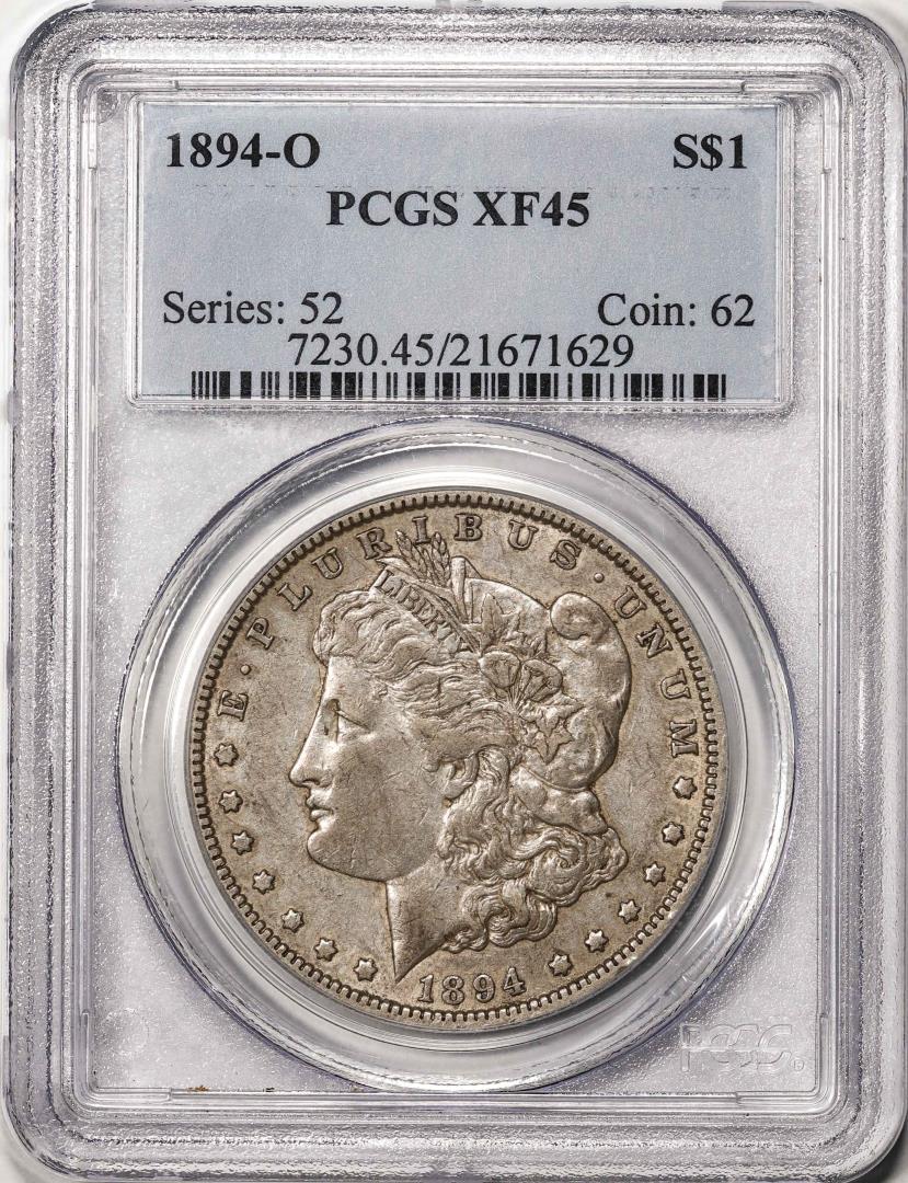 1894-O $1 Morgan Silver Dollar Coin PCGS XF45