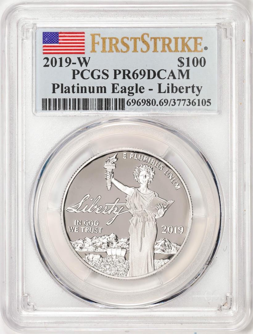 2019-W $100 Proof American Platinum Eagle Coin PCGS PR69DCAM First Strike