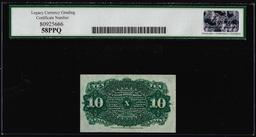 1863 Fourth Issue 10 Cents Fractional Note Fr.1261 Legacy Choice About New 58PPQ
