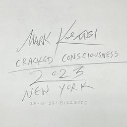 Mark Kostabi "Cracked Consciousness" Original Pencil on Paper