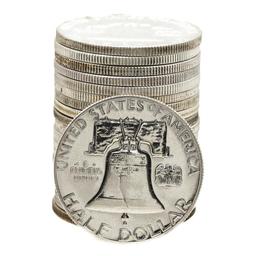 Roll of (20) Proof 1960 Franklin Half Dollar Coins