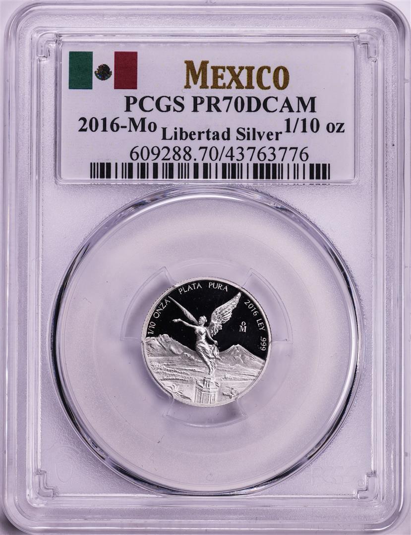 2016-Mo Mexico Proof 1/10 oz Silver Libertad Coin PCGS PR70DCAM