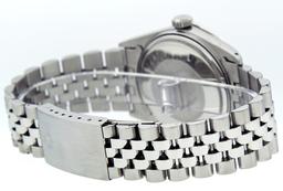 Rolex Mens Stainless Steel Diamond Datejust Wristwatch