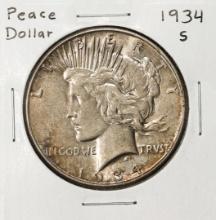 1934-S $1 Peace Silver Dollar Coin