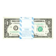 Pack of (100) Consecutive 2017A $1 Federal Reserve Star Notes Atlanta