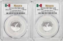 Lot of 2016-2017-Mo Mexico Proof 1/10 oz Silver Libertad Coins PCGS PR70DCAM