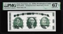 Circa 1970's Washington Center Giori Test Note PMG Superb Gem Uncirculated 67EPQ