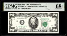 1993 $20 Federal Reserve STAR Note San Francisco Fr.2080-L* PMG Super Gem Unc 67EPQ