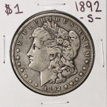 1892-S $1 Morgan Silver Dollar Coin