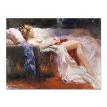 Pino (1939-2010) "Sweet Repose" Limited Edition Giclee On Canvas