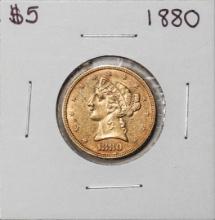 1880 $5 Liberty Head Half Eagle Gold Coin