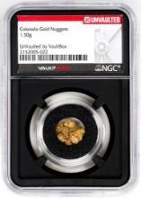 Lot of Colorado Gold Nuggets 1.50 Grams Total Weight NGC Vaultbox Unvaulted