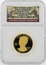 2009 W $10 First Spouse Series Anna Harrison Gold Coin NGC PF69 Ultra Cameo