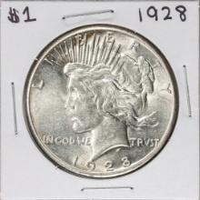 1928 $1 Peace Silver Dollar Coin