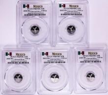 Lot of (5) 2018-Mo Mexico Proof 1/20 oz Silver Libertad Coin PCGS PR69DCAM