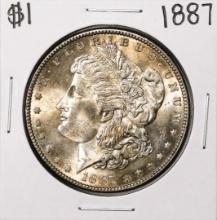 1887 $1 Morgan Silver Dollar Coin Nice Toning