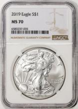 2019 $1 American Silver Eagle Coin NGC MS70