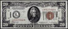 1934A $20 Hawaii WWII Emergency Issue Federal Reserve Note