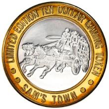 .999 Silver Sam Boyd's Sam's Town Las Vegas $10 Casino Gaming Token Limited Edition