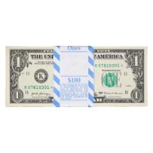 Pack of (100) Consecutive 2017 $1 Federal Reserve STAR Notes Dallas