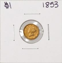 1853 $1 Liberty Head Gold Dollar Coin