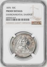 1876 Proof Seated Liberty Half Dollar Coin NGC Proof Details