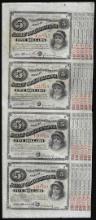 Uncut Sheet of (4) State of Louisiana Baby Bond Obsolete Notes