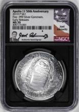 2019-P $1 Apollo 11 Commemorative Silver Dollar Coin NGC MS70 ER Iskowitz Signature