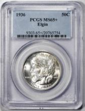 1936 Elgin Silver Commemorative Half Dollar Coin PCGS MS65+