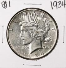 1934 $1 Peace Silver Dollar Coin