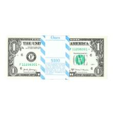 Pack of (100) Consecutive 2017A $1 Federal Reserve STAR Notes Atlanta