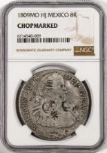 1809MO HJ Mexico 8 Reales Silver Coin NGC Chopmarked