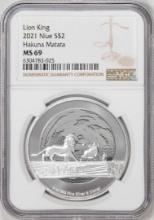 2020 Niue $2 Disney Lion King Hakuna Matata Silver Coin NGC MS69