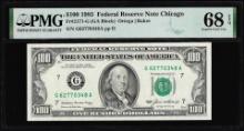 1985 $100 Federal Reserve Note Chicago Fr.2171-G PMG Superb Gem Uncirculated 68EPQ