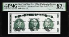 Circa 1970's Washington Center Giori Test Note PMG Superb Gem Uncirculated 67EPQ