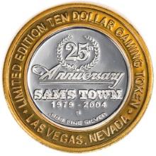 .999 Silver Sam's Town Las Vegas, Nevada $10 Casino Limited Edition Gaming Token