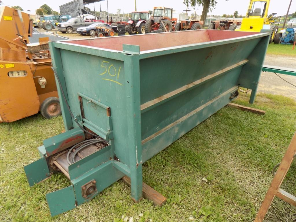 10' x 4' Potting Soil Agitator and Mixing Conveyor Bunk (Was Lot 501)